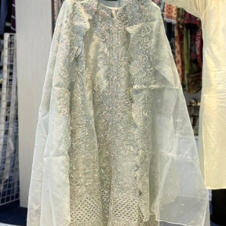 Pearl Mist Embroidered Ensemble